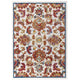 Entourage Azami Distressed Vintage Floral Lattice 5x8 Area Rug by Modway| White