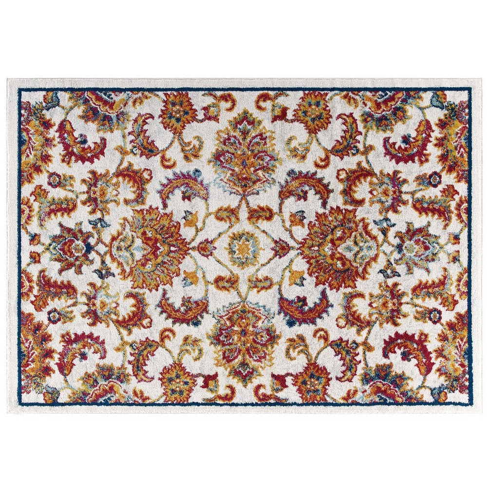 Entourage Azami Distressed Vintage Floral Lattice 8x10 Area Rug - No Shipping Charges