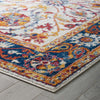 Entourage Samira Distressed Vintage Floral Vintage Medallion 8x10 Area Rug by Modway| Blue