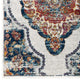 Entourage Malia Distressed Vintage Floral Vintage Medallion 8x10 Area Rug by Modway| Blue