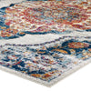 Entourage Malia Distressed Vintage Floral Vintage Medallion 8x10 Area Rug by Modway| Blue