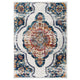 Entourage Malia Distressed Vintage Floral Vintage Medallion 8x10 Area Rug by Modway| Blue