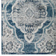 Entourage Malia Distressed Vintage Floral Vintage Medallion 5x8 Area Rug by Modway| Blue