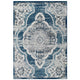 Entourage Malia Distressed Vintage Floral Vintage Medallion 5x8 Area Rug by Modway| Blue