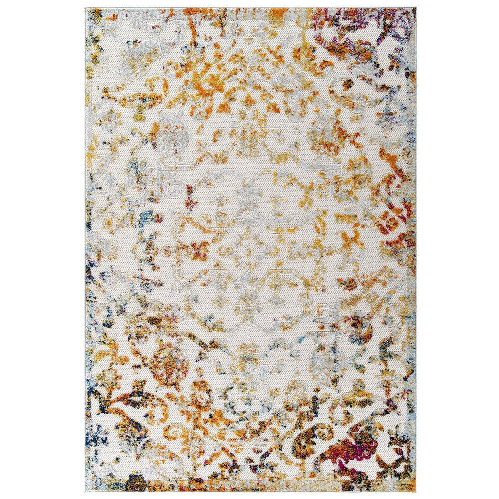 Reflect Primrose Ornate Floral Lattice 5x8 Indoor/Outdoor Area Rug - No Shipping Charges