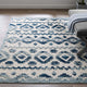 Reflect Takara Abstract Diamond Moroccan Trellis 5x8 Indoor and Outdoor Area Rug by Modway| Blue