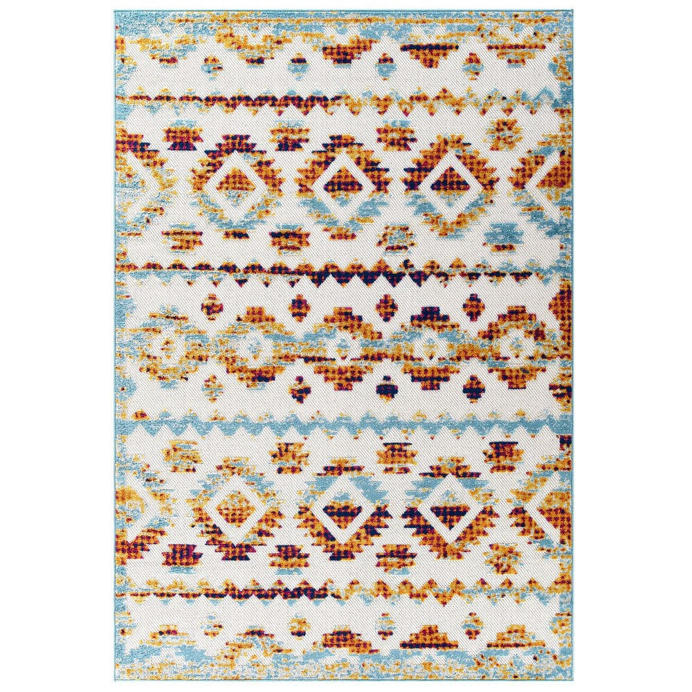 Reflect Takara Abstract Diamond Moroccan Trellis 5x8 Indoor and Outdoor Area Rug - No Shipping Charges