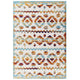 Reflect Takara Abstract Diamond Moroccan Trellis 5x8 Indoor and Outdoor Area Rug by Modway| Blue