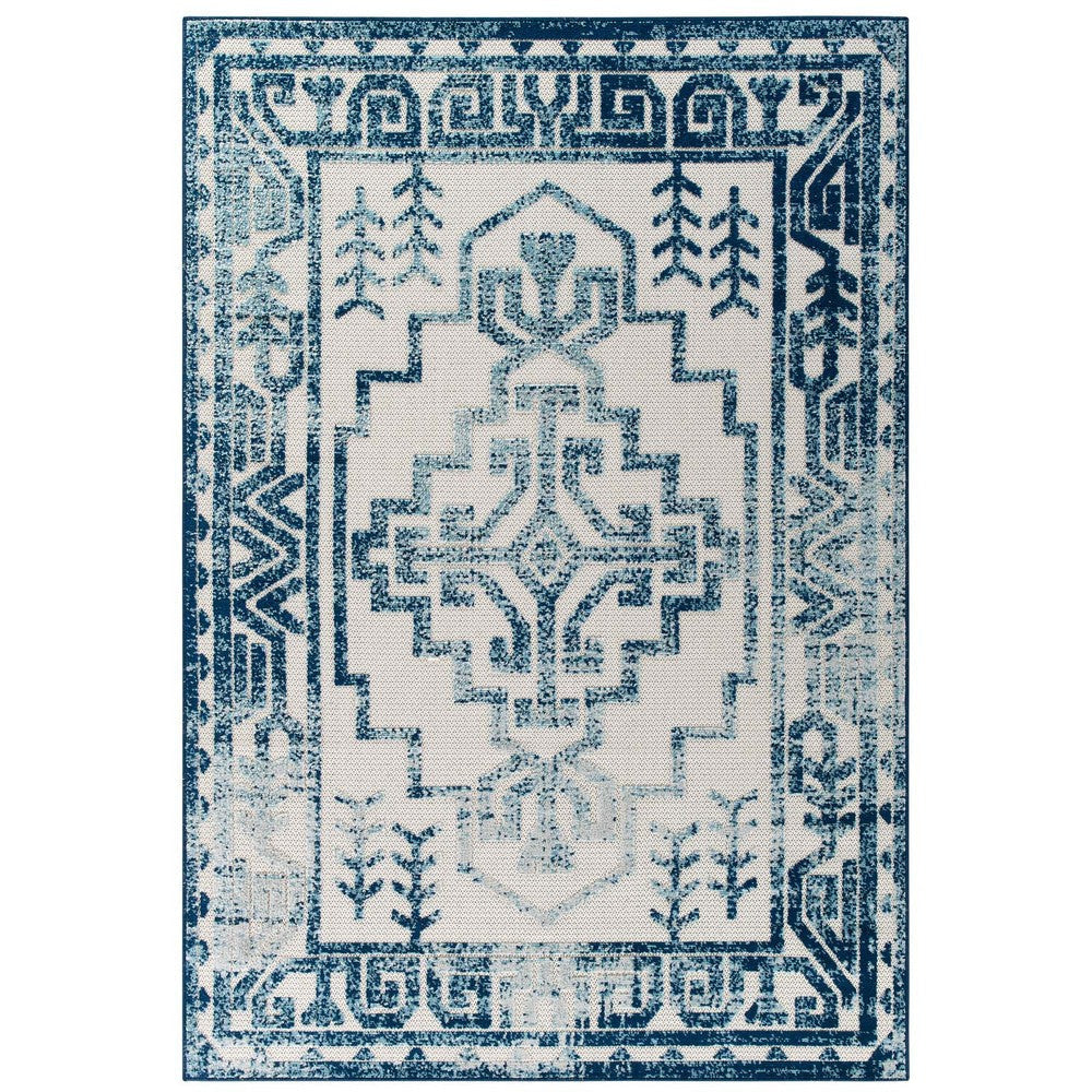 Reflect Nyssa Distressed Geometric Southwestern Aztec 5x8 Indoor/Outdoor Area Rug - No Shipping Charges