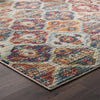 Tribute Azalea Distressed Vintage Floral Lattice 5x8 Area Rug - No Shipping Charges