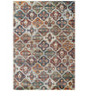 Tribute Azalea Distressed Vintage Floral Lattice 5x8 Area Rug by Modway| Gray