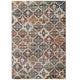 Tribute Azalea Distressed Vintage Floral Lattice 5x8 Area Rug by Modway| Gray