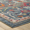 Tribute Every Distressed Vintage Floral 5x8 Area Rug by Modway| Blue