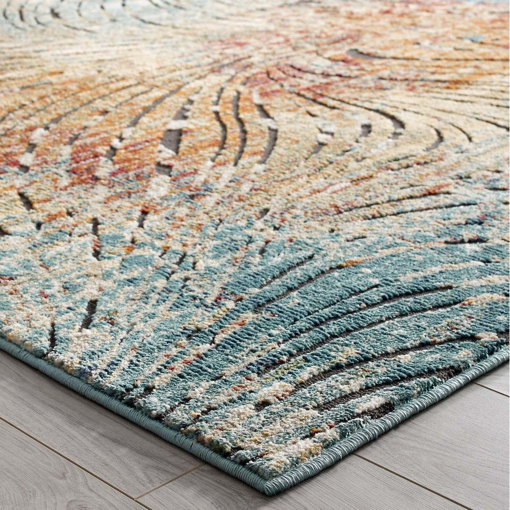Tribute Ember Contemporary Modern Vintage Mosaic 5x8 Area Rug - No Shipping Charges