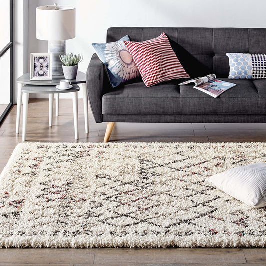 Skadi Rainbow Diamond Shag Area Rug by Modway| Gray
