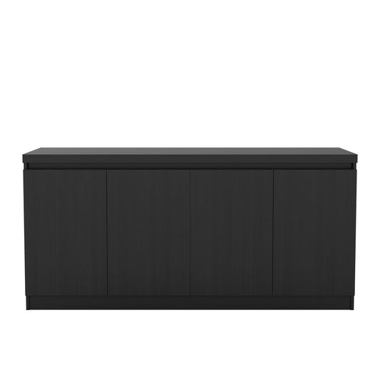 Viennese 62.99 in. 6- Shelf Buffet Cabinet in Black Matte