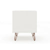 Rockefeller 1.0 Mid-Century- Modern Nightstand with 1-Drawer in White MHC-101GMC1