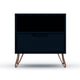 Rockefeller 1.0 Mid-Century- Modern Nightstand with 1-Drawer in Tatiana Midnight Blue
