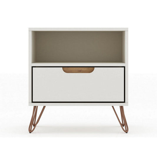 Rockefeller 1.0 Mid-Century- Modern Nightstand with 1-Drawer in
