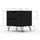 Rockefeller 2.0 Mid-Century- Modern Nightstand with 2-Drawer in Black MHC-102GMC2