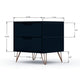 Rockefeller 2.0 Mid-Century- Modern Nightstand with 2-Drawer in Tatiana Midnight Blue MHC-102GMC4