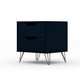 Rockefeller 2.0 Mid-Century- Modern Nightstand with 2-Drawer in Tatiana Midnight Blue MHC-102GMC4