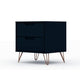 Rockefeller 2.0 Mid-Century- Modern Nightstand with 2-Drawer in Tatiana Midnight Blue MHC-102GMC4
