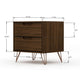 Rockefeller 2.0 Mid-Century- Modern Nightstand with 2-Drawer in Brown MHC-102GMC5