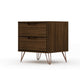 Rockefeller 2.0 Mid-Century- Modern Nightstand with 2-Drawer in Brown MHC-102GMC5