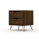 Rockefeller 2.0 Mid-Century- Modern Nightstand with 2-Drawer in Brown MHC-102GMC5