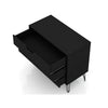 Rockefeller Mid-Century- Modern Dresser with 3- Drawers in Black MHC-103GMC2