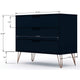 Rockefeller Mid-Century- Modern Dresser with 3- Drawers in Tatiana Midnight Blue MHC-103GMC4