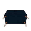 Rockefeller Mid-Century- Modern Dresser with 3- Drawers in Tatiana Midnight Blue MHC-103GMC4