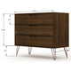 Rockefeller Mid-Century- Modern Dresser with 3- Drawers in Brown MHC-103GMC5
