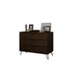 Rockefeller Mid-Century- Modern Dresser with 3- Drawers in Brown MHC-103GMC5