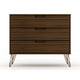 Rockefeller Mid-Century- Modern Dresser with 3- Drawers in Brown
