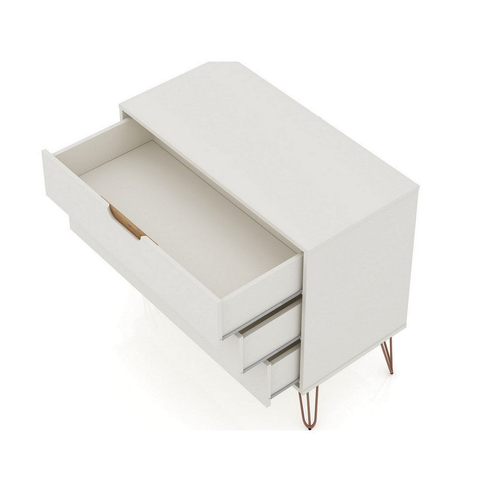 Rockefeller Mid-Century- Modern Dresser with 3- Drawers in MHC-103GMC8