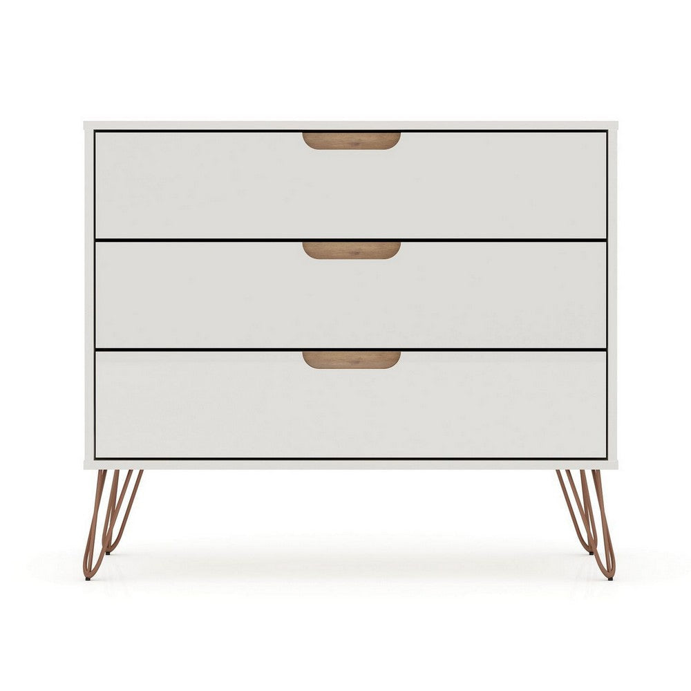 Rockefeller Mid-Century- Modern Dresser with 3- Drawers in