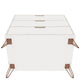 Rockefeller Mic Century- Modern Dresser and Nightstand with Drawers- Set of 2 in White MHC-104GMC1