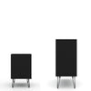 Rockefeller Mic Century- Modern Dresser and Nightstand with Drawers- Set of 2 in Black MHC-104GMC2