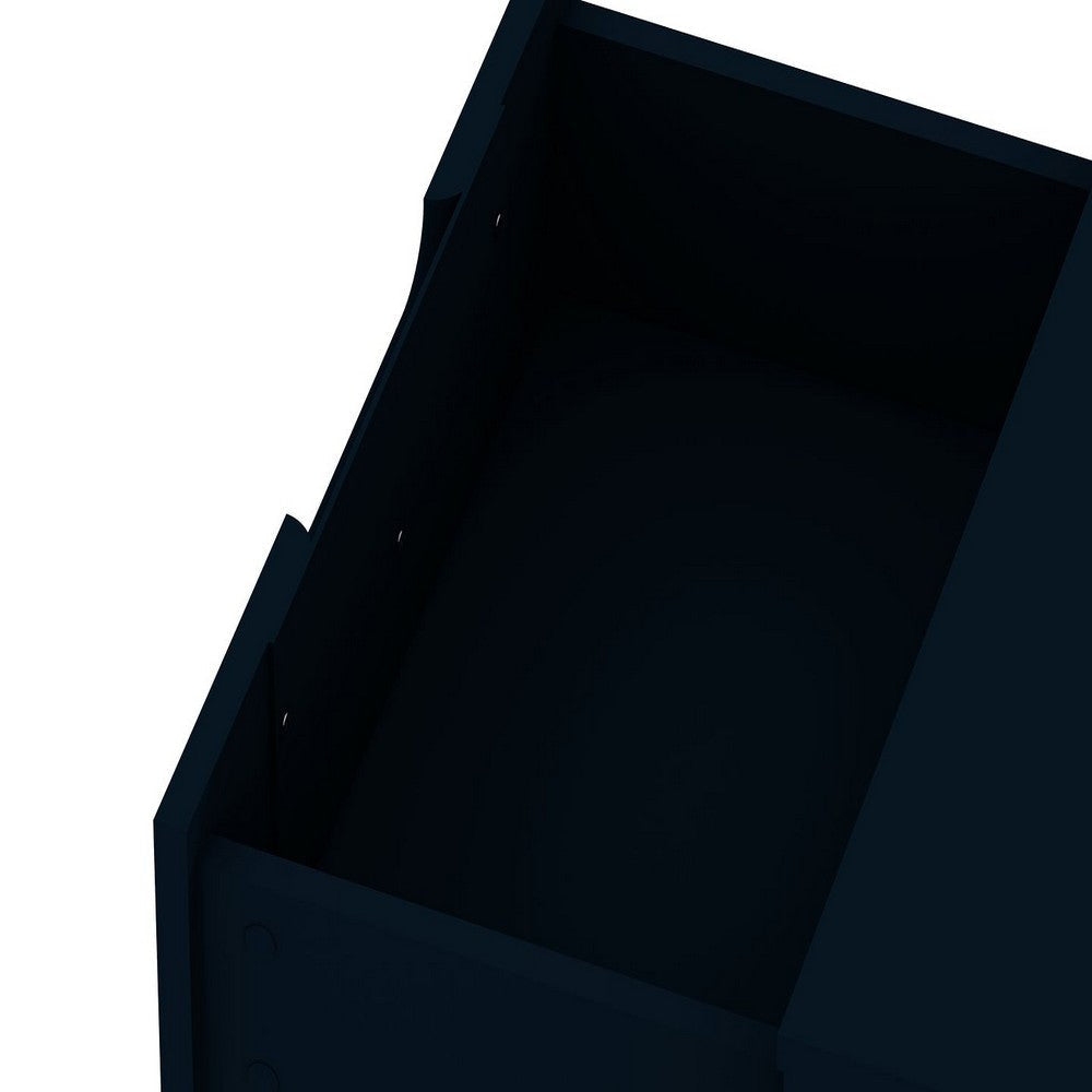 Rockefeller Mic Century- Modern Dresser and Nightstand with Drawers- Set of 2 in Tatiana Midnight Blue MHC-104GMC4