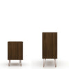 Rockefeller Mic Century- Modern Dresser and Nightstand with Drawers- Set of 2 in Brown MHC-104GMC5