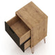 Rockefeller Mic Century- Modern Dresser and Nightstand with Drawers- Set of 2 in Nature and Textured Grey MHC-104GMC7