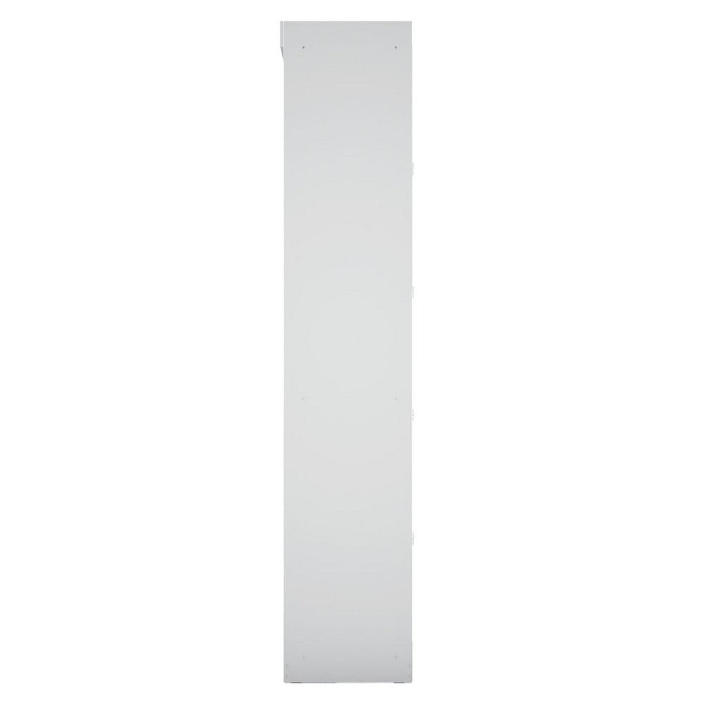 Mulberry Open 1 Sectional Modern Armoire Wardrobe Closet with 2 Drawers in White MHC-109GMC1