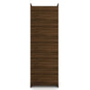 Mulberry Open 1 Sectional Modern Armoire Wardrobe Closet with 2 Drawers in Brown MHC-109GMC5