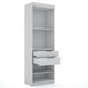 Mulberry Open 2 Sectional Modern Wardrobe Closet with 4 Drawers - Set of 2 in White MHC-112GMC1