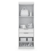 Mulberry Open 2 Sectional Modern Wardrobe Closet with 4 Drawers - Set of 2 in White MHC-112GMC1