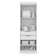 Mulberry Open 2 Sectional Modern Wardrobe Closet with 4 Drawers - Set of 2 in White MHC-112GMC1