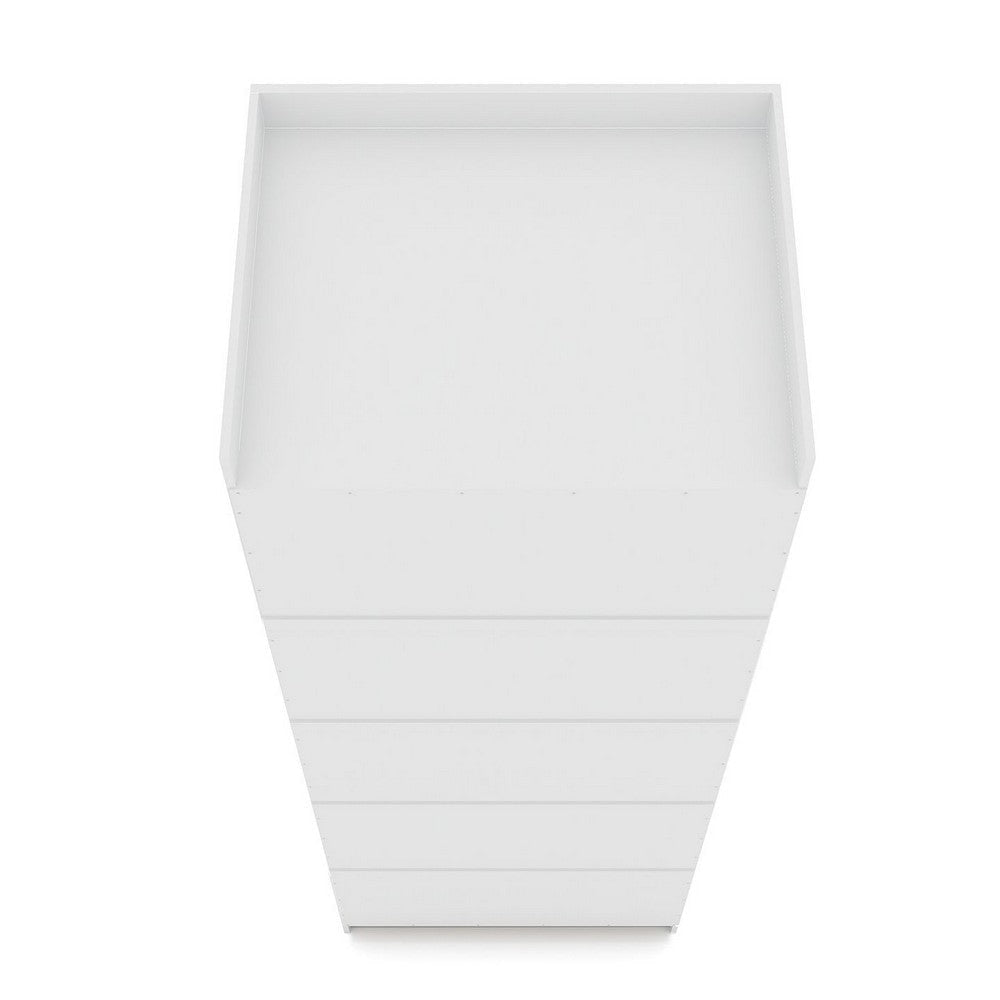 Mulberry Open 2 Sectional Modern Wardrobe Closet with 4 Drawers - Set of 2 in White MHC-112GMC1