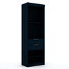 Mulberry Open 2 Sectional Modern Wardrobe Closet with 4 Drawers - Set of 2 in Tatiana Midnight Blue MHC-112GMC4